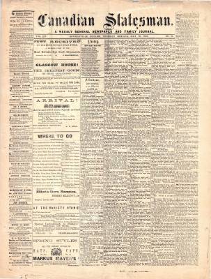 Canadian Statesman (Bowmanville, ON), 29 Jul 1869