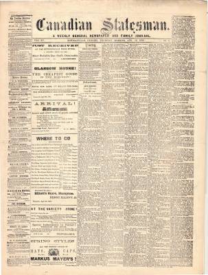 Canadian Statesman (Bowmanville, ON), 19 Aug 1869