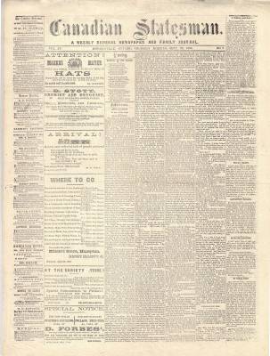 Canadian Statesman (Bowmanville, ON), 23 Sep 1869