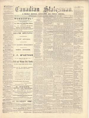 Canadian Statesman (Bowmanville, ON), 21 Oct 1869