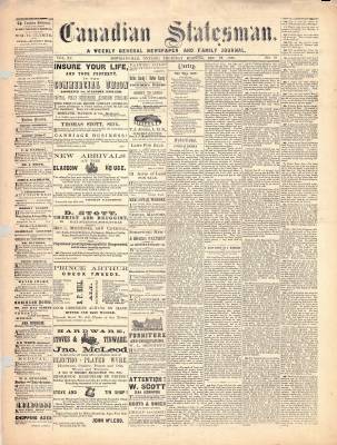 Canadian Statesman (Bowmanville, ON), 23 Dec 1869