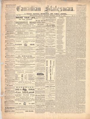 Canadian Statesman (Bowmanville, ON), 13 Jan 1870