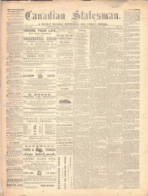 Canadian Statesman (Bowmanville, ON), 20 Jan 1870