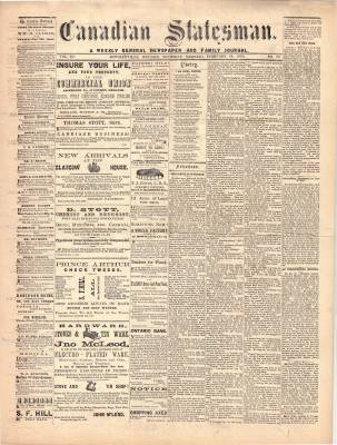 Canadian Statesman (Bowmanville, ON), 24 Feb 1870