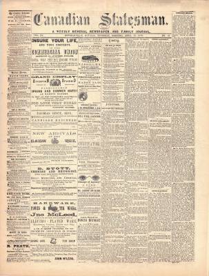 Canadian Statesman (Bowmanville, ON), 14 Apr 1870