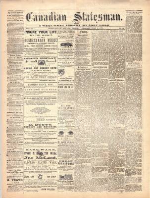 Canadian Statesman (Bowmanville, ON), 9 Jun 1870