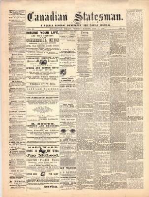 Canadian Statesman (Bowmanville, ON), 14 Jul 1870