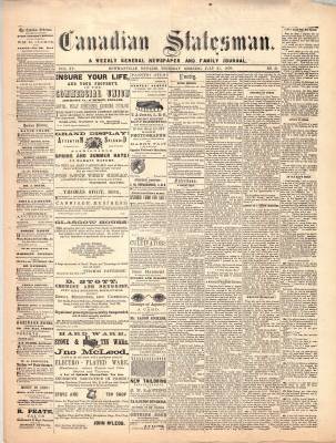 Canadian Statesman (Bowmanville, ON), 21 Jul 1870