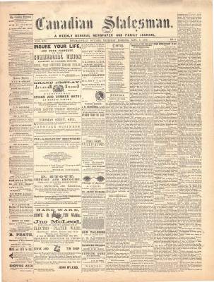 Canadian Statesman (Bowmanville, ON), 8 Sep 1870