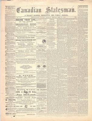 Canadian Statesman (Bowmanville, ON), 29 Sep 1870