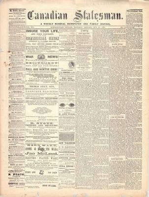 Canadian Statesman (Bowmanville, ON), 21 Oct 1870