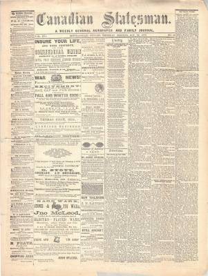 Canadian Statesman (Bowmanville, ON), 27 Oct 1870