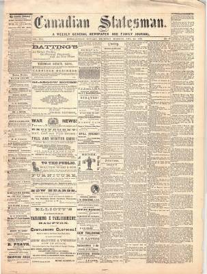 Canadian Statesman (Bowmanville, ON), 24 Nov 1870