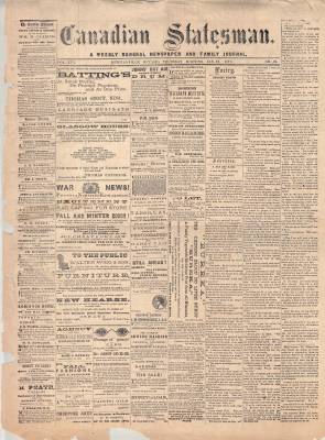 Canadian Statesman (Bowmanville, ON), 12 Jan 1871