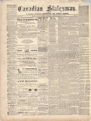 Canadian Statesman (Bowmanville, ON), 26 Jan 1871