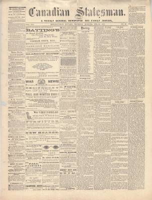 Canadian Statesman (Bowmanville, ON), 16 Feb 1871