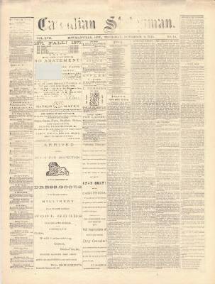 Canadian Statesman (Bowmanville, ON), 2 Nov 1871