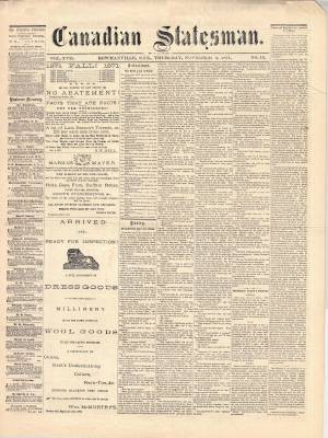 Canadian Statesman (Bowmanville, ON), 9 Nov 1871