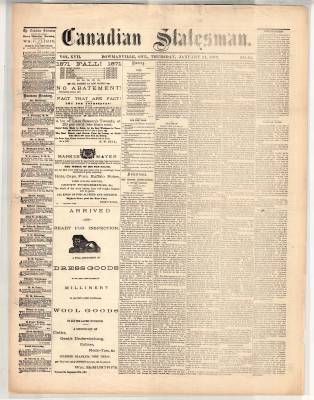 Canadian Statesman (Bowmanville, ON), 11 Jan 1872