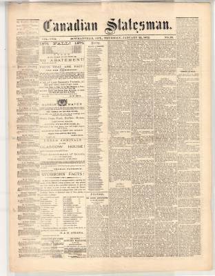 Canadian Statesman (Bowmanville, ON), 25 Jan 1872