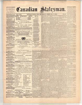 Canadian Statesman (Bowmanville, ON), 1 Feb 1872