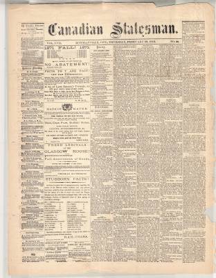 Canadian Statesman (Bowmanville, ON), 22 Feb 1872