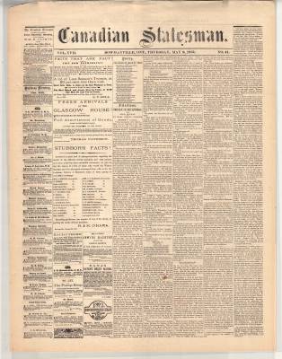 Canadian Statesman (Bowmanville, ON), 9 May 1872