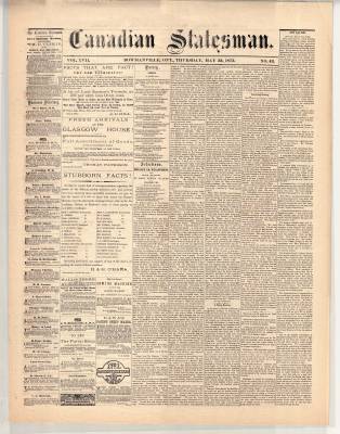 Canadian Statesman (Bowmanville, ON), 23 May 1872