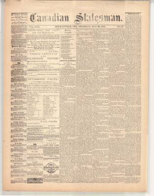 Canadian Statesman (Bowmanville, ON), 30 May 1872