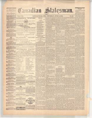 Canadian Statesman (Bowmanville, ON), 6 Jun 1872