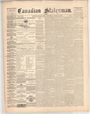 Canadian Statesman (Bowmanville, ON), 20 Jun 1872