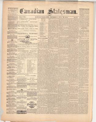 Canadian Statesman (Bowmanville, ON), 18 Jul 1872