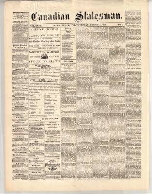 Canadian Statesman (Bowmanville, ON), 15 Aug 1872