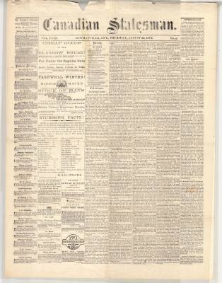 Canadian Statesman (Bowmanville, ON), 29 Aug 1872