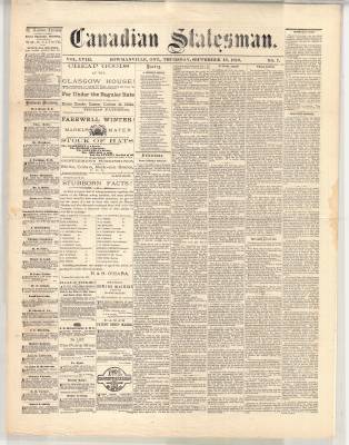 Canadian Statesman (Bowmanville, ON), 12 Sep 1872