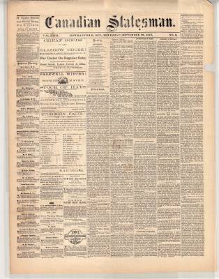 Canadian Statesman (Bowmanville, ON), 26 Sep 1872