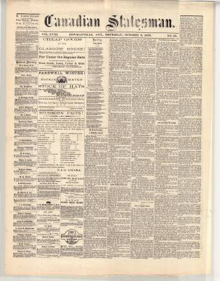 Canadian Statesman (Bowmanville, ON), 3 Oct 1872