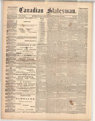 Canadian Statesman (Bowmanville, ON), 13 Mar 1873