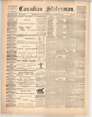 Canadian Statesman (Bowmanville, ON), 27 Mar 1873