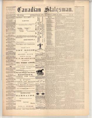 Canadian Statesman (Bowmanville, ON), 10 Apr 1873