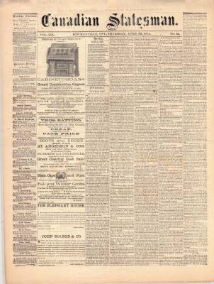 Canadian Statesman (Bowmanville, ON), 23 Apr 1874