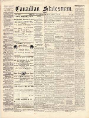 Canadian Statesman (Bowmanville, ON), 7 May 1874