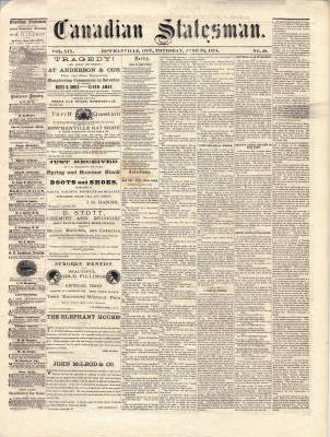 Canadian Statesman (Bowmanville, ON), 25 Jun 1874