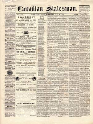 Canadian Statesman (Bowmanville, ON), 2 Jul 1874