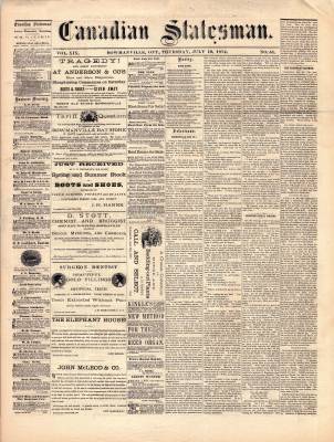 Canadian Statesman (Bowmanville, ON), 16 Jul 1874