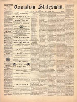 Canadian Statesman (Bowmanville, ON), 6 Aug 1874