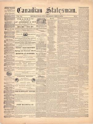 Canadian Statesman (Bowmanville, ON), 3 Sep 1874