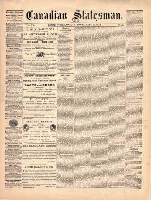 Canadian Statesman (Bowmanville, ON), 17 Sep 1874