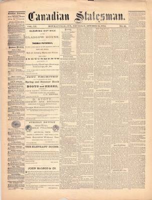 Canadian Statesman (Bowmanville, ON), 15 Oct 1874