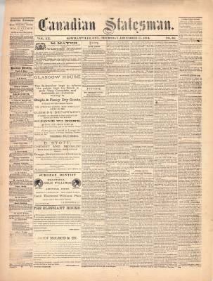 Canadian Statesman (Bowmanville, ON), 17 Dec 1874